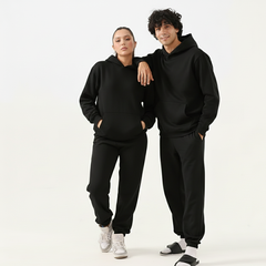 Black Twist Fleece Co-Ord Set