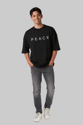 PEACE JERSEY DOWN SHOULDER SHIRT -CODE (105)