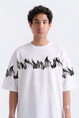 FIRE JERSEY DOWN SHOULDER SHIRT -CODE (105)