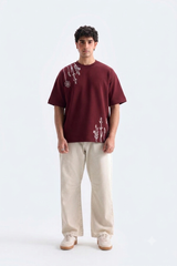 NATURE JERSEY DOWN SHOULDER SHIRT -CODE (106)
