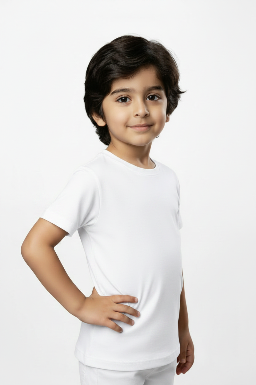 White Cotton Jersey T-Shirt Boy