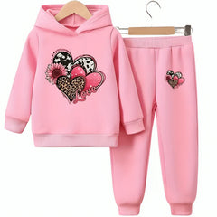 HEART LOVE HOODIE TRACKSUIT