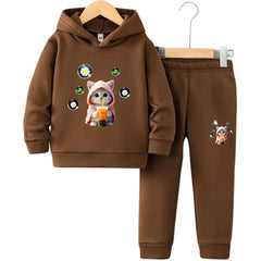 Cat Drink Hoodie Tracksuit (Premium)