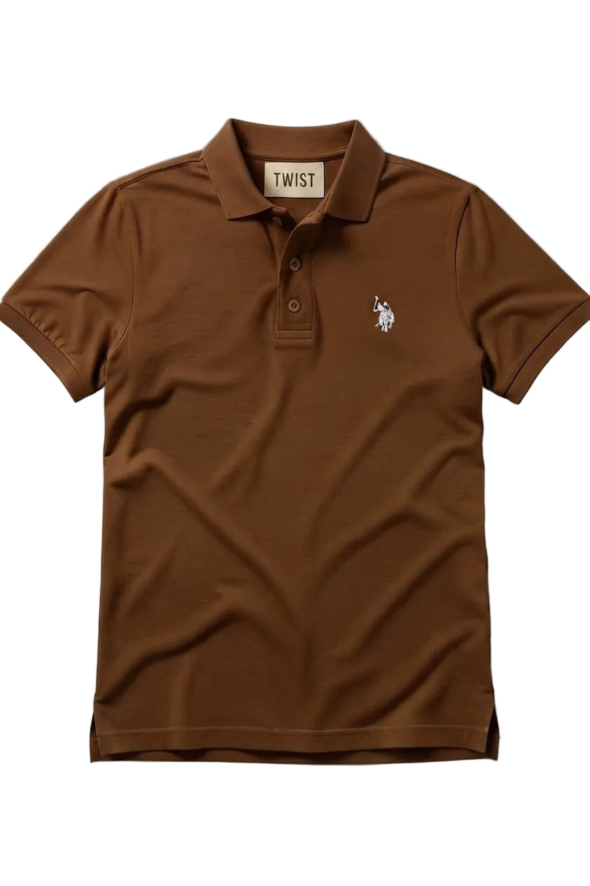 Brown Polo Shirt HS – Premium Quality & Comfortable Wear (Code 1305)