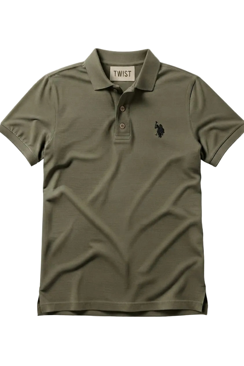 Green Polo Shirt HS – Premium Quality & Comfortable Wear (Code 1305)