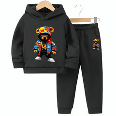 Multi Color Bear Hoodie Tracksuit (Premium)