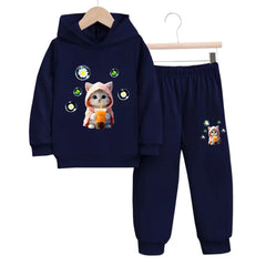 Cat Drink Hoodie Tracksuit (Premium)