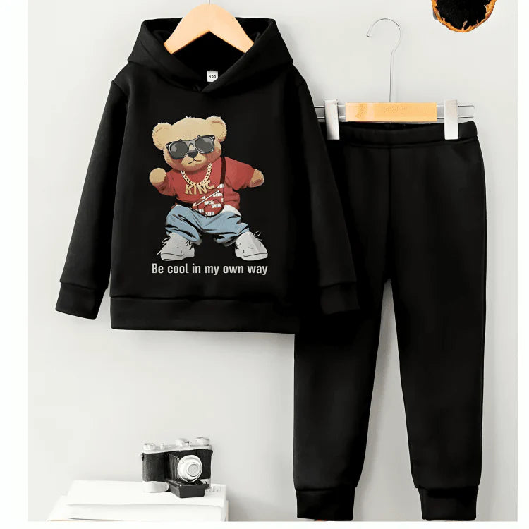 Be Cool Bear Hoodie Tracksuit (Premium)