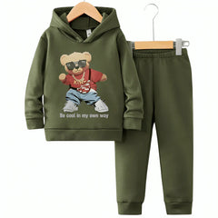 Be Cool Bear Hoodie Tracksuit (Premium)