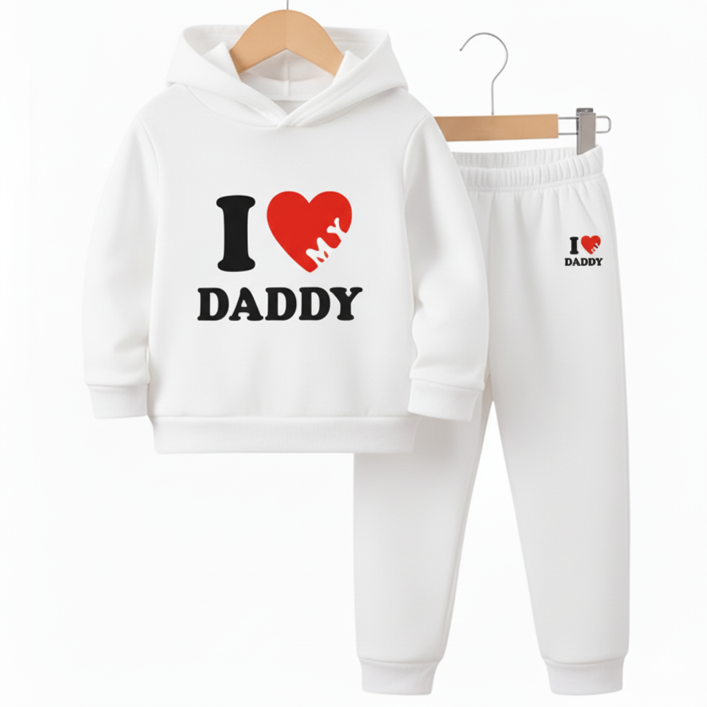 I Love Daddy Hoodie Tracksuit (Premium)