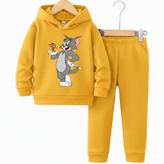 Tom & Jerry Brown Hoodie Tracksuit (Premium)