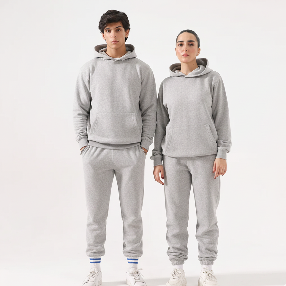 Light Grey F Twist Fleece Co-Ord Set