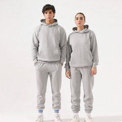 Light Grey F Twist Fleece Co-Ord Set