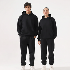 Black F Twist Fleece Co-Ord Set