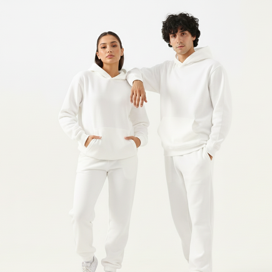 White Twist Fleece Co-Ord Set