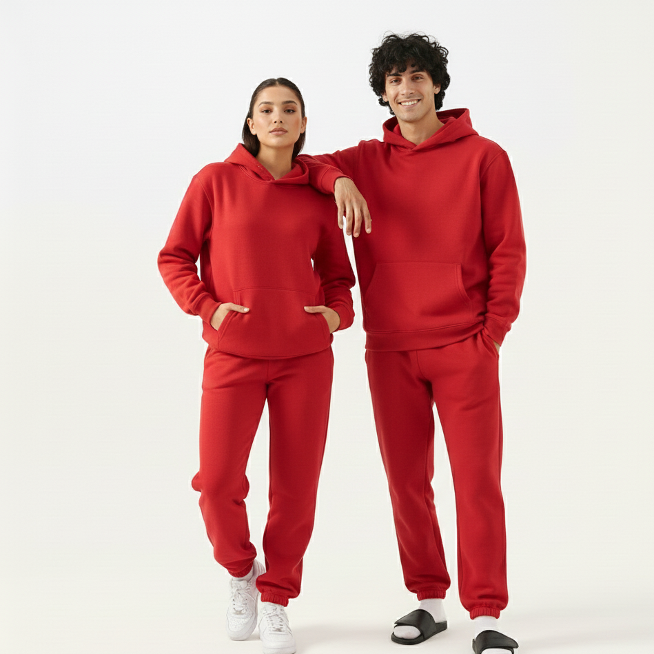 Red Twist Fleece Co-Ord Set