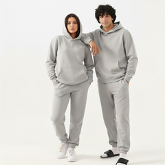 Light Grey Twist Fleece Co-Ord Set