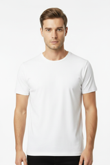 Male model in white t-shirt