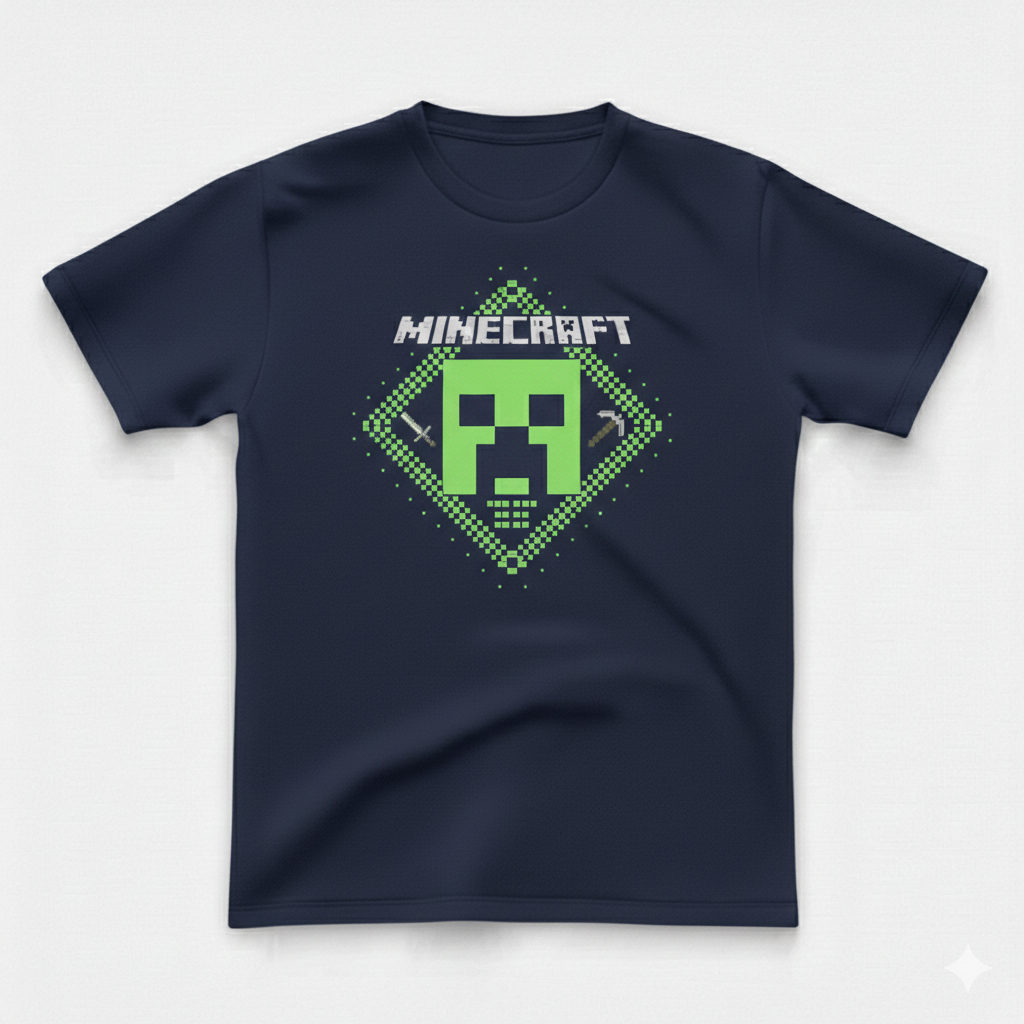 COTTON JERSEY- MULTICOLOR MINECRAFT TEE