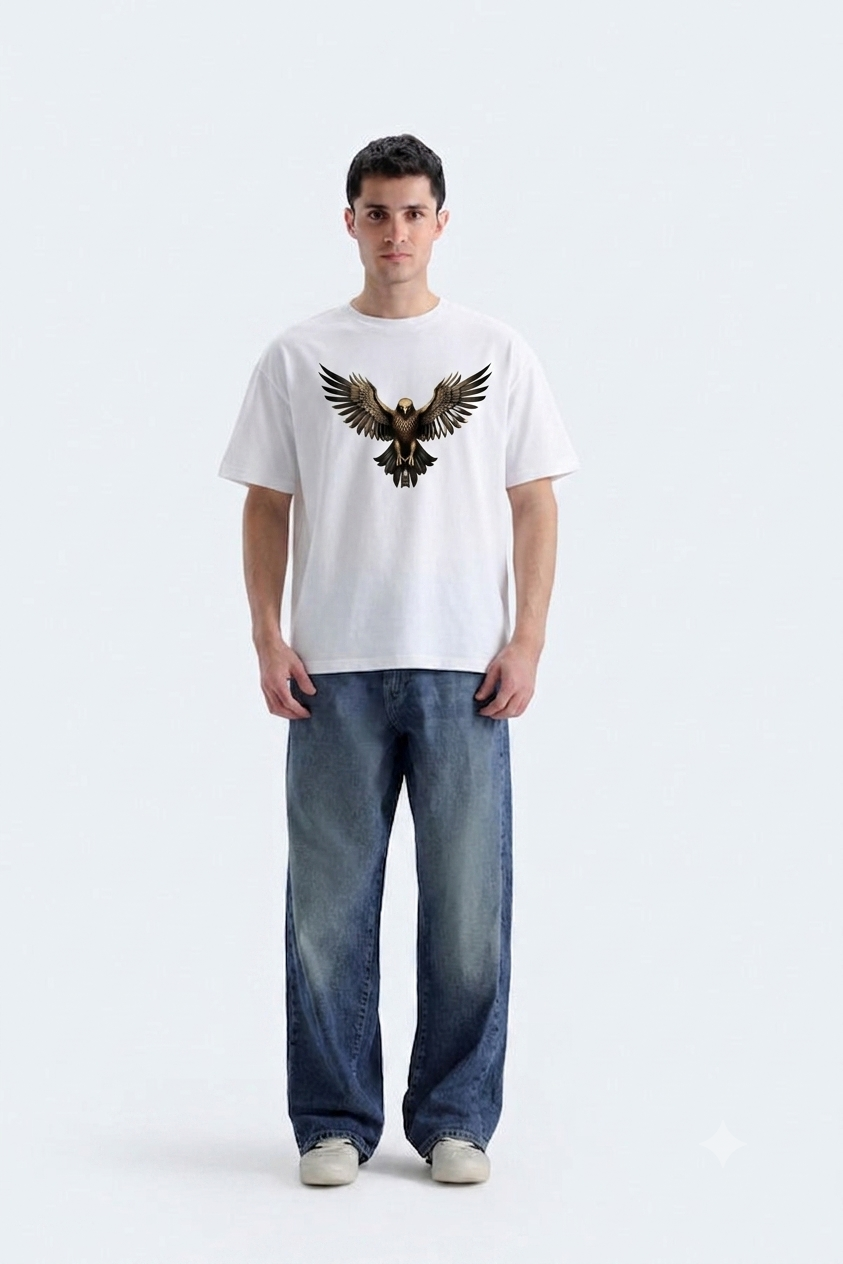 EAGLE JERSEY DOWN SHOULDER SHIRT -CODE (105)