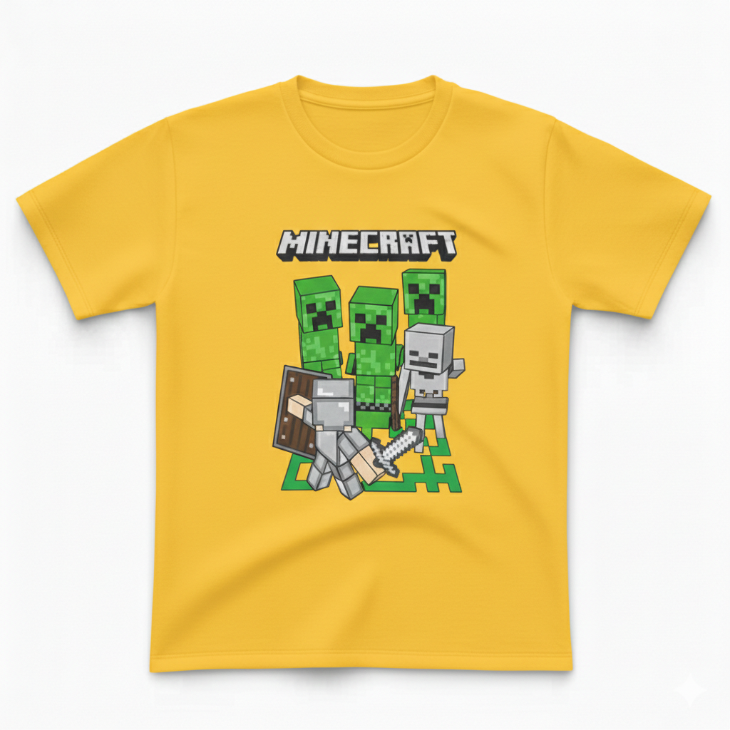COTTON JERSEY- MULTICOLOR MINECRAFT TEE